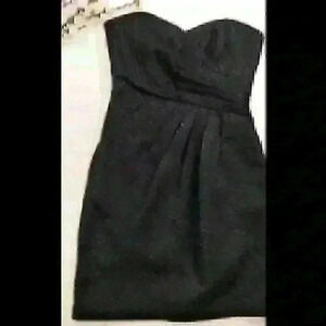 Laundry Black Textured Strapless Sheath Dress